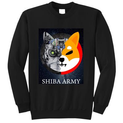 Shiba Army Terminator Dog Crypto Currency Meme Sweatshirt