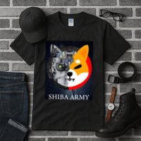 Shiba Army Terminator Dog Crypto Currency Meme Tall T-Shirt