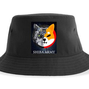 Shiba Army Terminator Dog Crypto Currency Meme Sustainable Bucket Hat