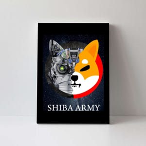 Shiba Army Terminator Dog Crypto Currency Meme Canvas