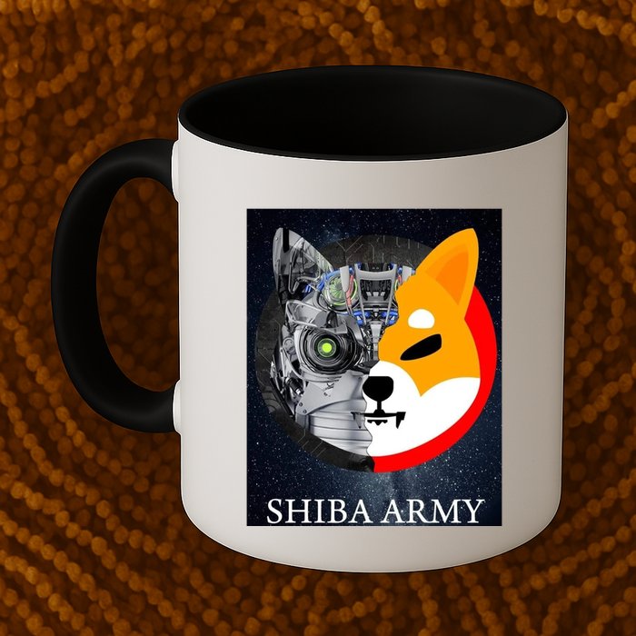 Shiba Army Terminator Dog Crypto Currency Meme Mug