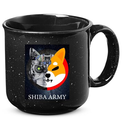 Shiba Army Terminator Dog Crypto Currency Meme 15oz Campfire Ceramic Mug