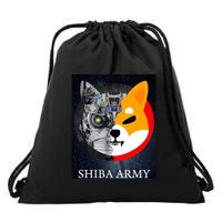 Shiba Army Terminator Dog Crypto Currency Meme Drawstring Bag