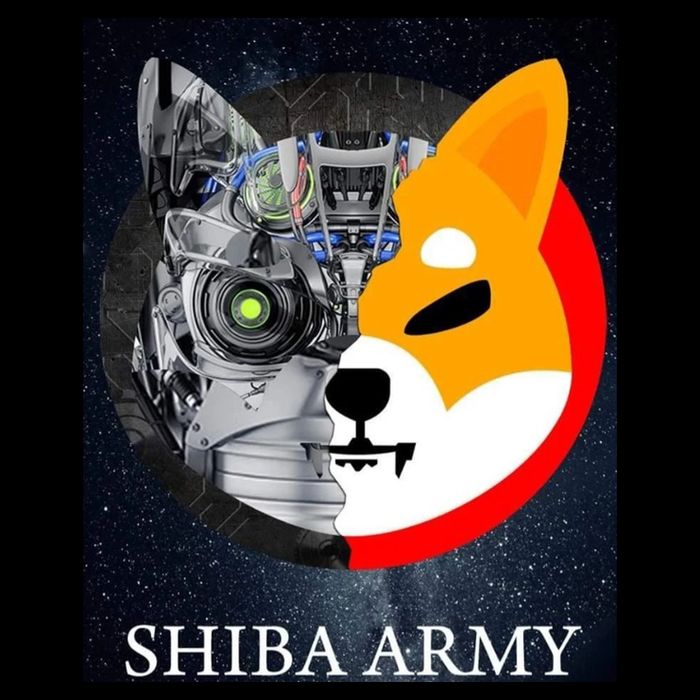 Shiba Army Terminator Dog Crypto Currency Meme Drawstring Bag