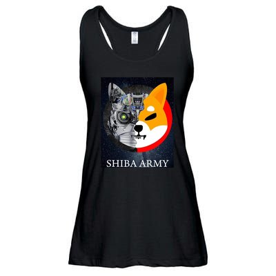 Shiba Army Terminator Dog Crypto Currency Meme Ladies Essential Flowy Tank