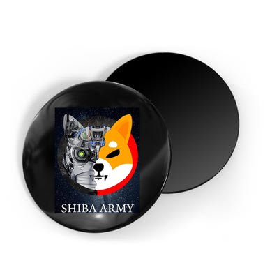 Shiba Army Terminator Dog Crypto Currency Meme Magnet
