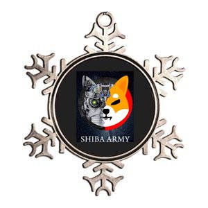 Shiba Army Terminator Dog Crypto Currency Meme Metallic Star Ornament