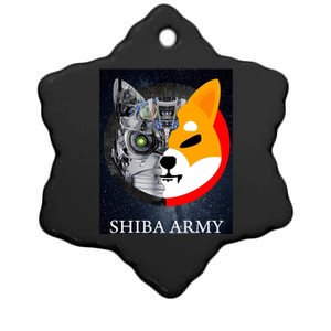 Shiba Army Terminator Dog Crypto Currency Meme Ceramic Star Ornament