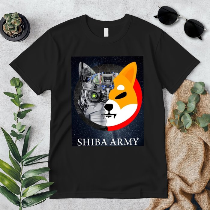 Shiba Army Terminator Dog Crypto Currency Meme Premium T-Shirt