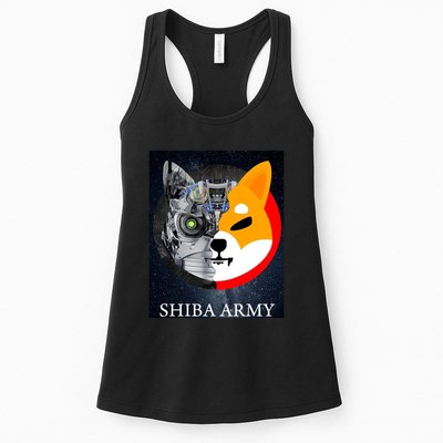 Shiba Army Terminator Dog Crypto Currency Meme Womens Tank Top