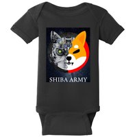 Shiba Army Terminator Dog Crypto Currency Meme Baby Bodysuit