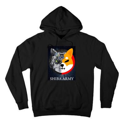Shiba Army Terminator Dog Crypto Currency Meme Tall Hoodie