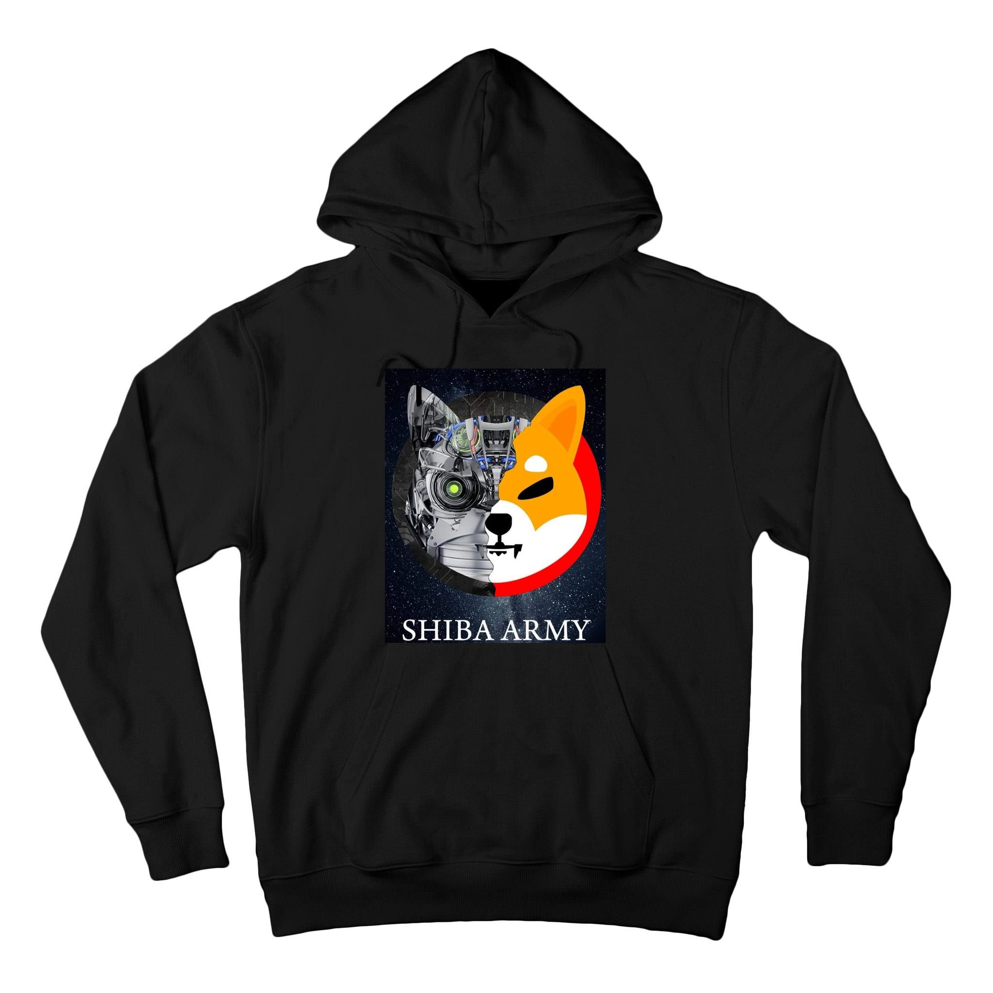 Shiba Army Terminator Dog Crypto Currency Meme Tall Hoodie