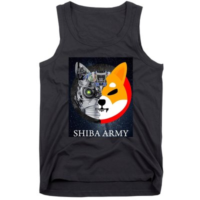 Shiba Army Terminator Dog Crypto Currency Meme Tank Top