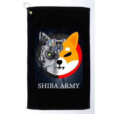 Shiba Army Terminator Dog Crypto Currency Meme Golf Towel