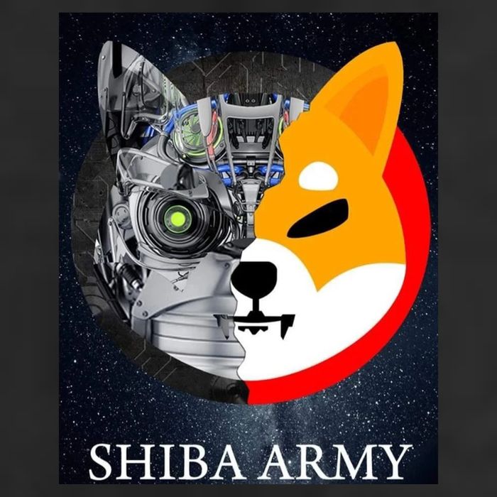 Shiba Army Terminator Dog Crypto Currency Meme Golf Towel