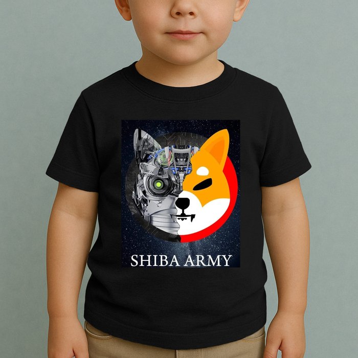 Shiba Army Terminator Dog Crypto Currency Meme Toddler T-Shirt