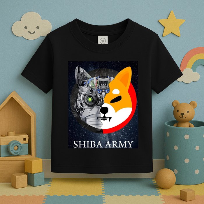 Shiba Army Terminator Dog Crypto Currency Meme Toddler T-Shirt