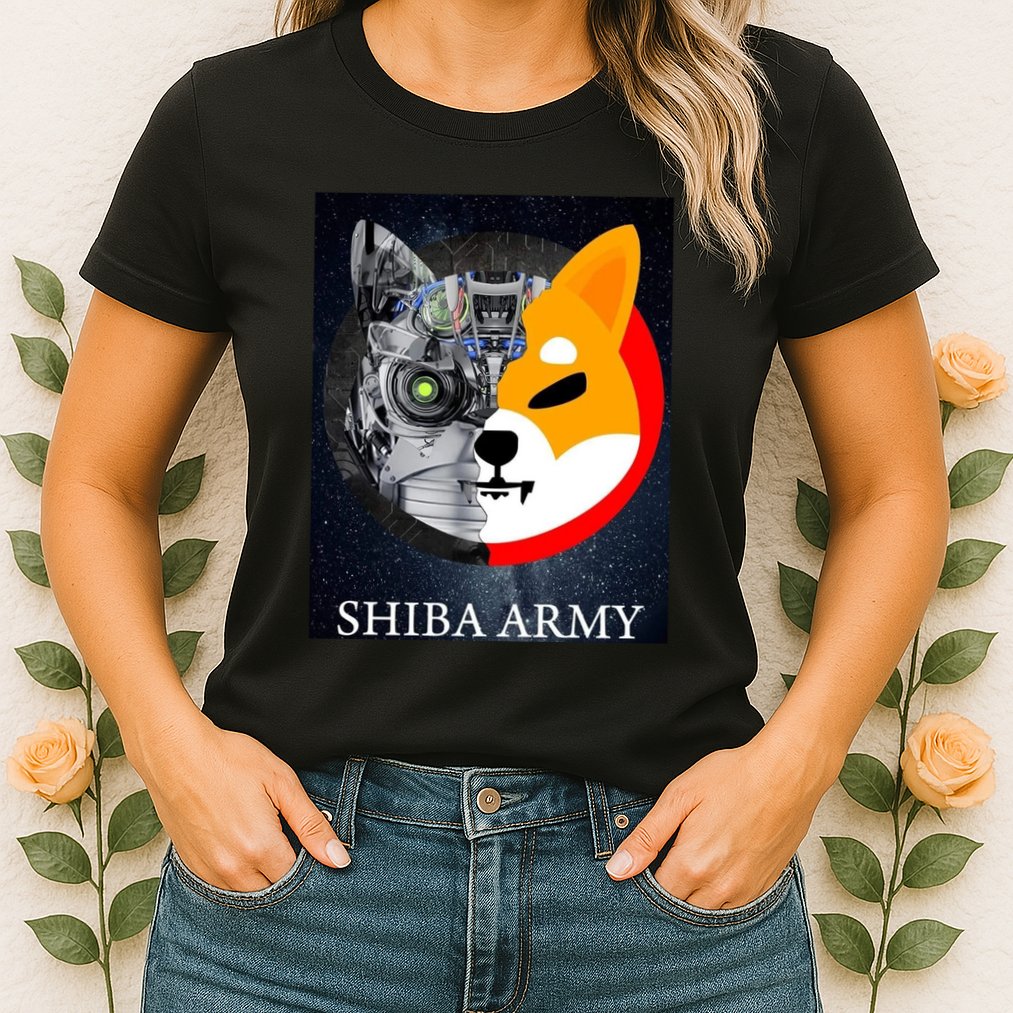 Shiba Army Terminator Dog Crypto Currency Meme Womens T-Shirt