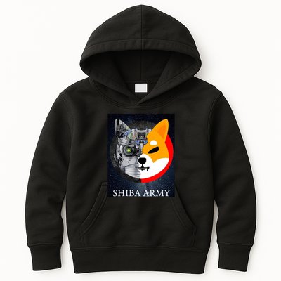 Shiba Army Terminator Dog Crypto Currency Meme Kids Hoodie