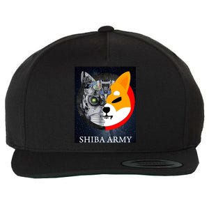 Shiba Army Terminator Dog Crypto Currency Meme Wool Snapback Cap