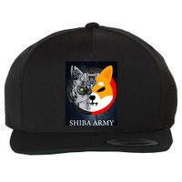 Shiba Army Terminator Dog Crypto Currency Meme Wool Snapback Cap