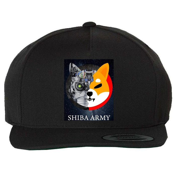 Shiba Army Terminator Dog Crypto Currency Meme Wool Snapback Cap