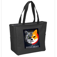 Shiba Army Terminator Dog Crypto Currency Meme Zip Tote Bag