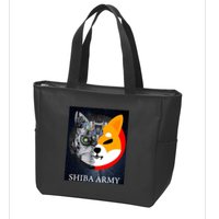 Shiba Army Terminator Dog Crypto Currency Meme Zip Tote Bag