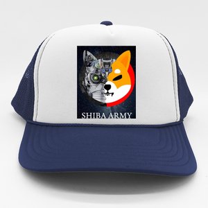 Shiba Army Terminator Dog Crypto Currency Meme Trucker Hat