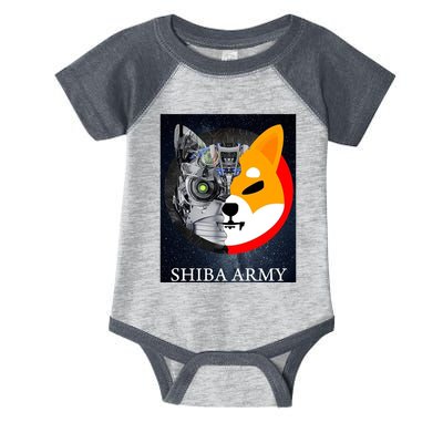 Shiba Army Terminator Dog Crypto Currency Meme Infant Baby Jersey Bodysuit