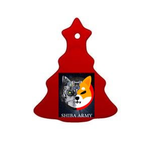 Shiba Army Terminator Dog Crypto Currency Meme Ceramic Tree Ornament