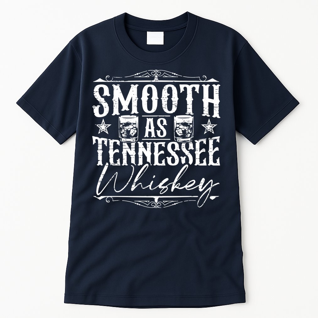 Smooth As Tennessee Whiskey Distressed Bourbon Tall T-Shirt