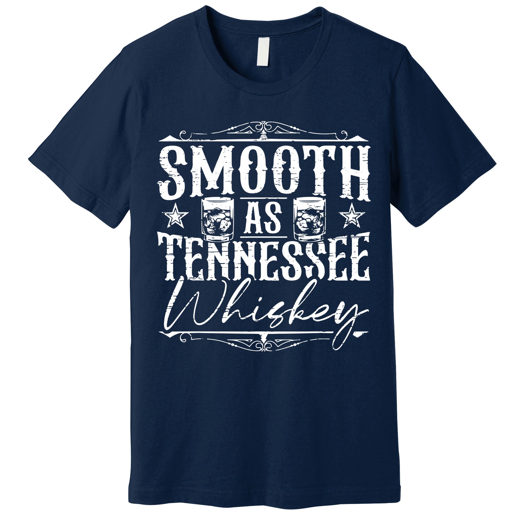 Smooth As Tennessee Whiskey Distressed Bourbon Premium T-Shirt