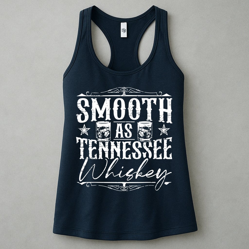 Smooth As Tennessee Whiskey Distressed Bourbon Womens Tank Top