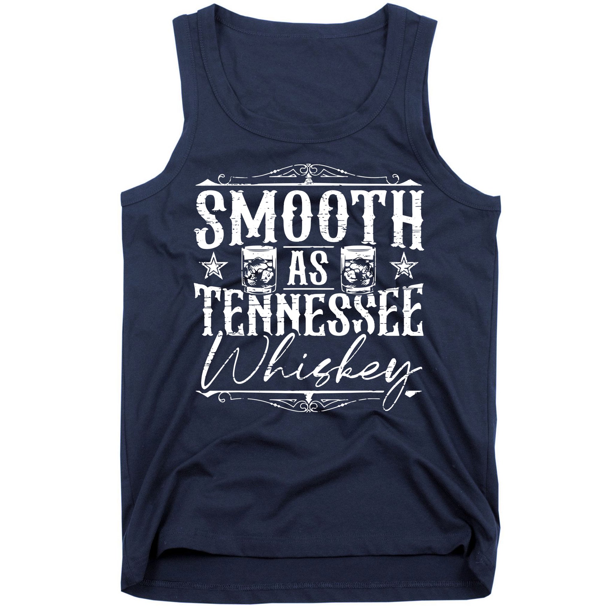 Smooth As Tennessee Whiskey Distressed Bourbon Tank Top