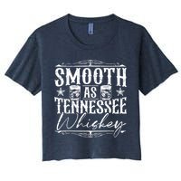 Smooth As Tennessee Whiskey Distressed Bourbon Women's Crop Top Tee