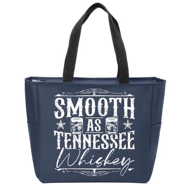 Smooth As Tennessee Whiskey Distressed Bourbon Zip Tote Bag