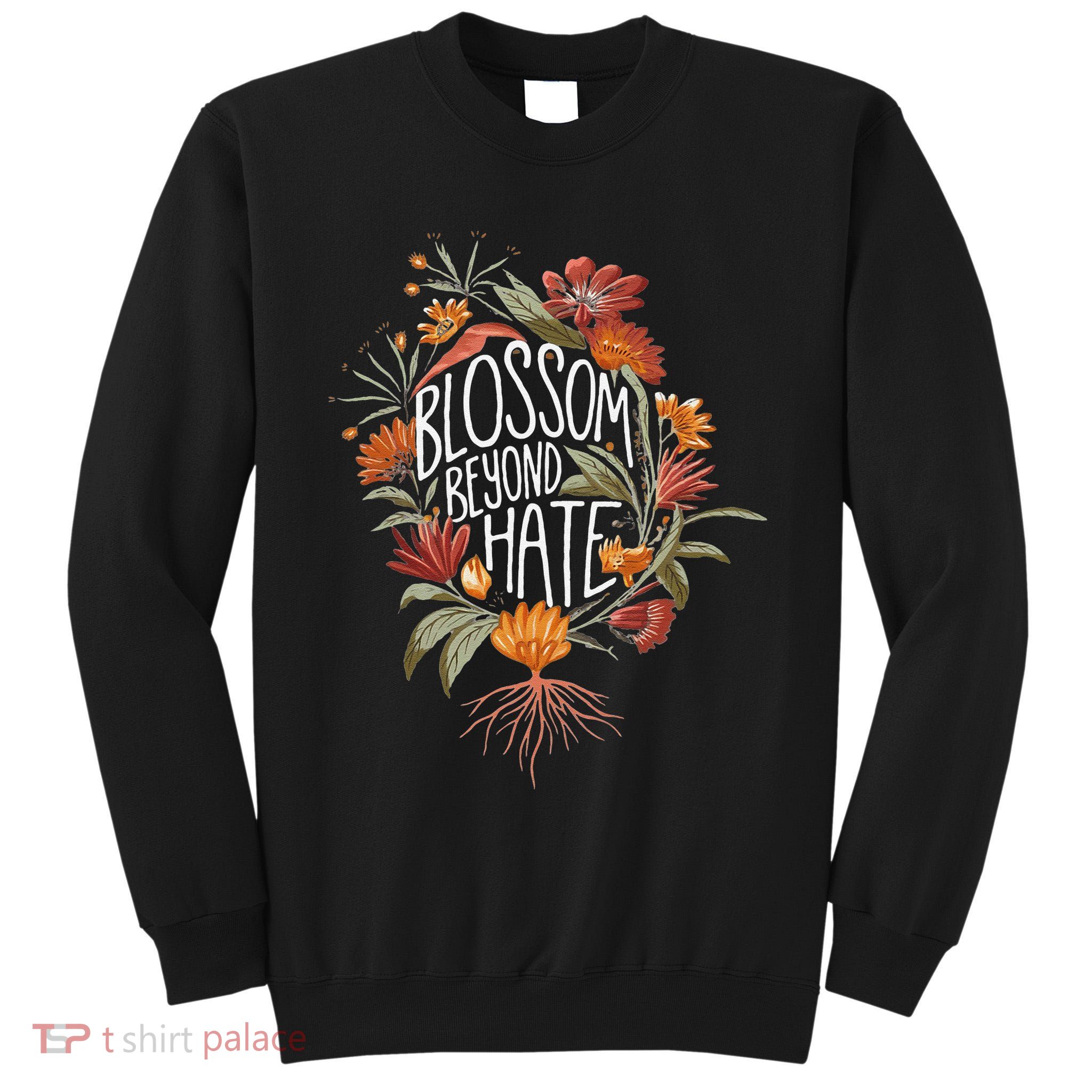 Subtle Anti Trump 8647 Flower Boho Style Liberal Floral Tall Sweatshirt