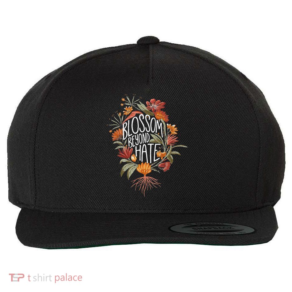 Subtle Anti Trump 8647 Flower Boho Style Liberal Floral Wool Snapback Cap