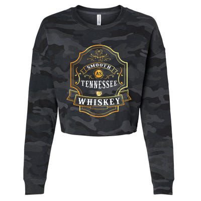 Smooth As Tennessee Whiskey Drinking Buddy Gift Idea Cropped Pullover Crew