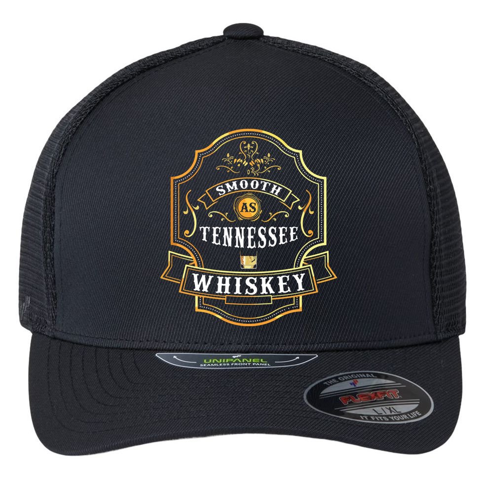 Smooth As Tennessee Whiskey Drinking Buddy Gift Idea Flexfit Unipanel Trucker Cap