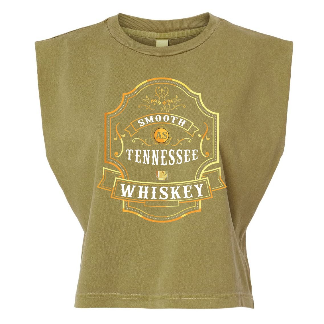 Smooth As Tennessee Whiskey Drinking Buddy Gift Idea Garment-Dyed Women's Muscle Tee