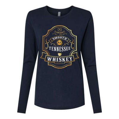 Smooth As Tennessee Whiskey Drinking Buddy Gift Idea Womens Cotton Relaxed Long Sleeve T-Shirt