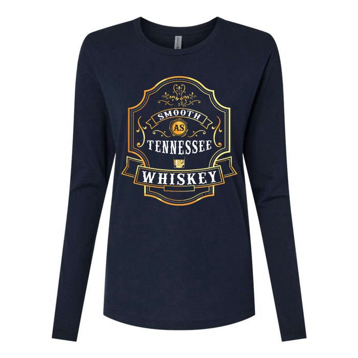 Smooth As Tennessee Whiskey Drinking Buddy Gift Idea Womens Cotton Relaxed Long Sleeve T-Shirt