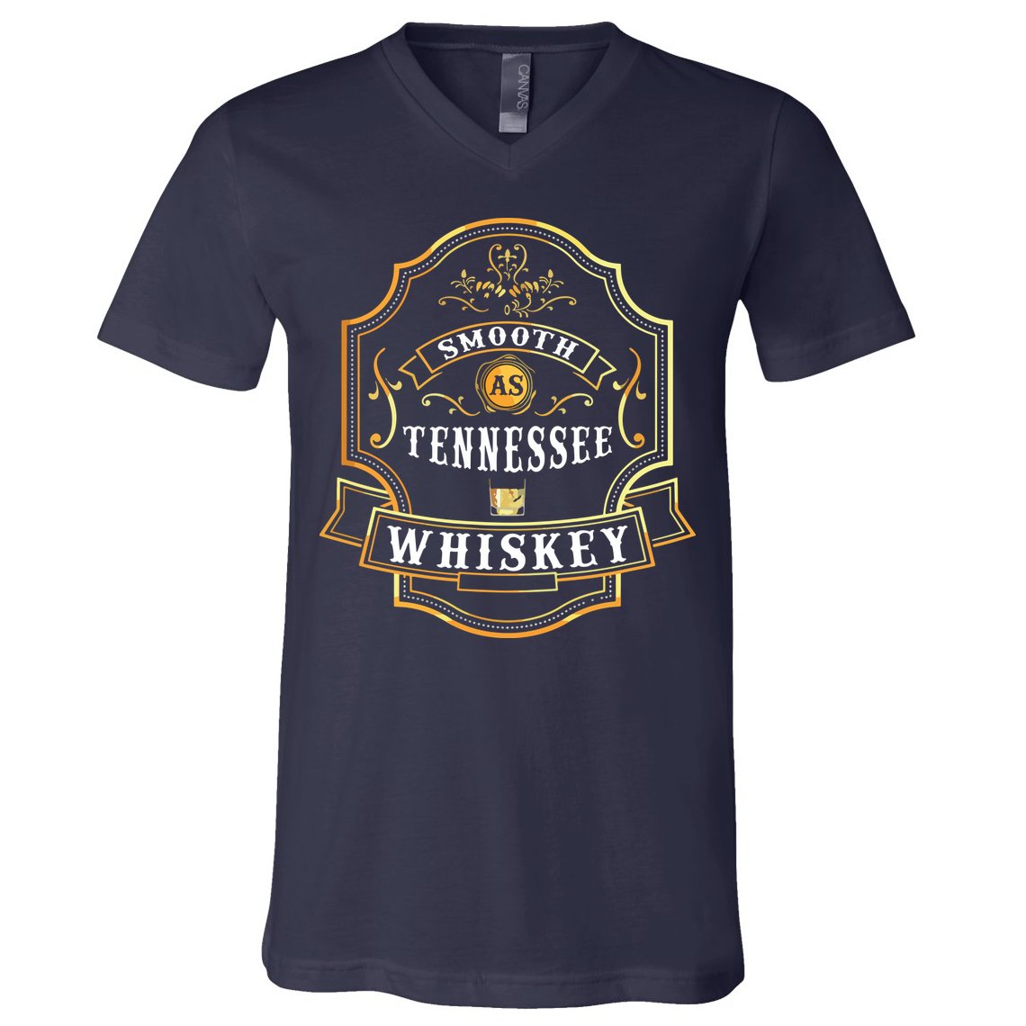 Smooth As Tennessee Whiskey Drinking Buddy Gift Idea V-Neck T-Shirt