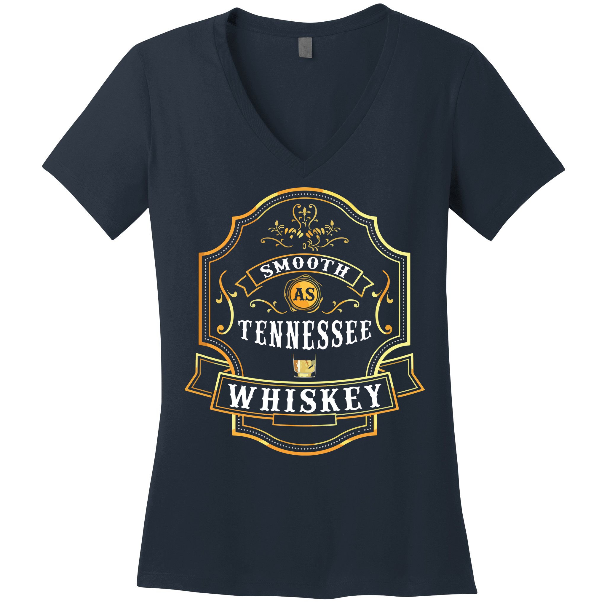 Smooth As Tennessee Whiskey Drinking Buddy Gift Idea Women's V-Neck T-Shirt