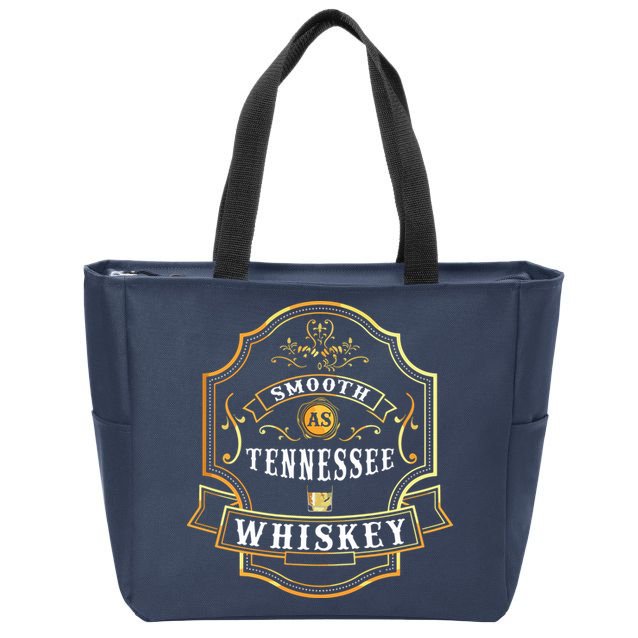 Smooth As Tennessee Whiskey Drinking Buddy Gift Idea Zip Tote Bag