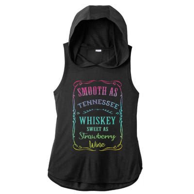 Smooth As Tennessee Whiskey Funny Humour Tee Vacation Ladies PosiCharge Tri-Blend Wicking Draft Hoodie Tank