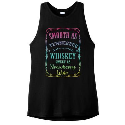 Smooth As Tennessee Whiskey Funny Humour Tee Vacation Ladies PosiCharge Tri-Blend Wicking Tank